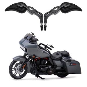 Black Motorcycle Rearview Mirrors